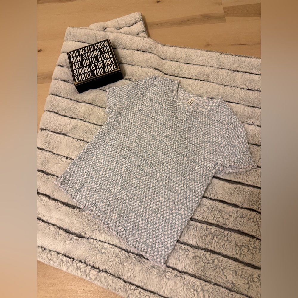 American Eagle Outfitters Textured Gray Top